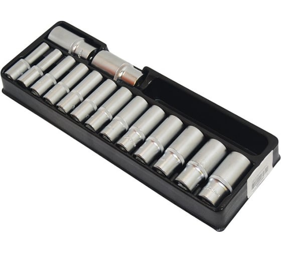 Изображение товара Набор головок глубоких 6-гранных 10-32 мм, 1/2"DR, 15 шт, в ложементе 0-402115 AIST 00-00026482