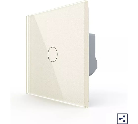 Изображение товара Одноклавишный проходной/перекрестный сенсорный выключатель LIVOLO 1 пост, цвет жемчужный VL-C701S-14