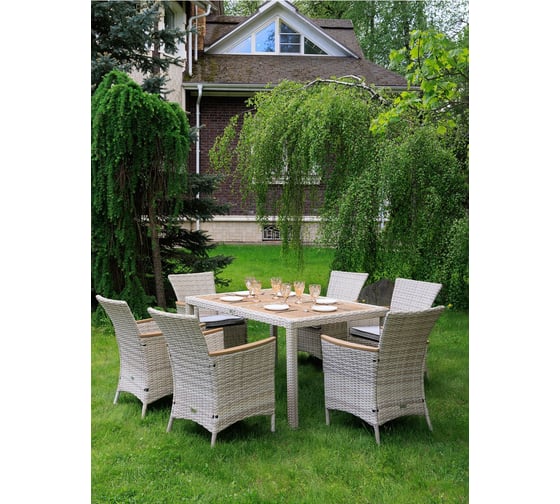 Изображение товара Обеденный комплект ROYAL FAMILY AMELIA бежевого цвета, на 6 персон 761-763-21-21