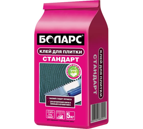Изображение товара Клей для плитки БОЛАРС СТАНДАРТ 5 кг 00000003745