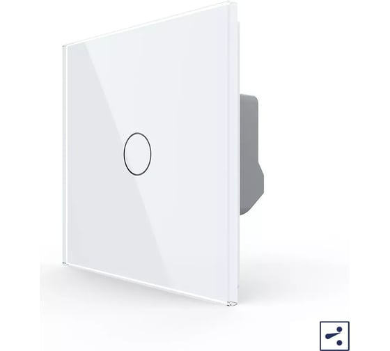 Изображение товара Одноклавишный проходной/перекрестный сенсорный выключатель LIVOLO 1 пост, цвет белый VL-C701S-11