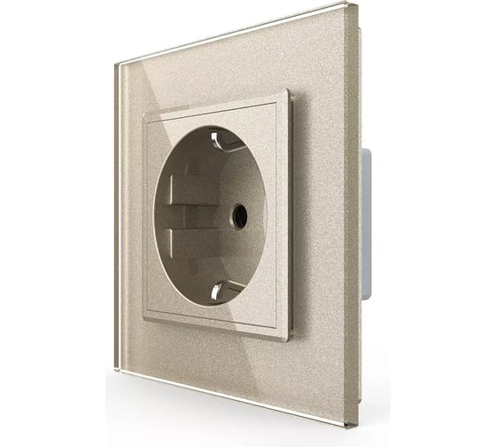 Изображение товара Розетка электрическая LIVOLO 16A, 1 пост, цвет шампань VL-C7C1EU-16