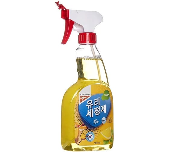 Изображение товара Очиститель стекол и зеркал KANGAROO Home с ароматом лимона и мяты, 500 мл 770007 1816617