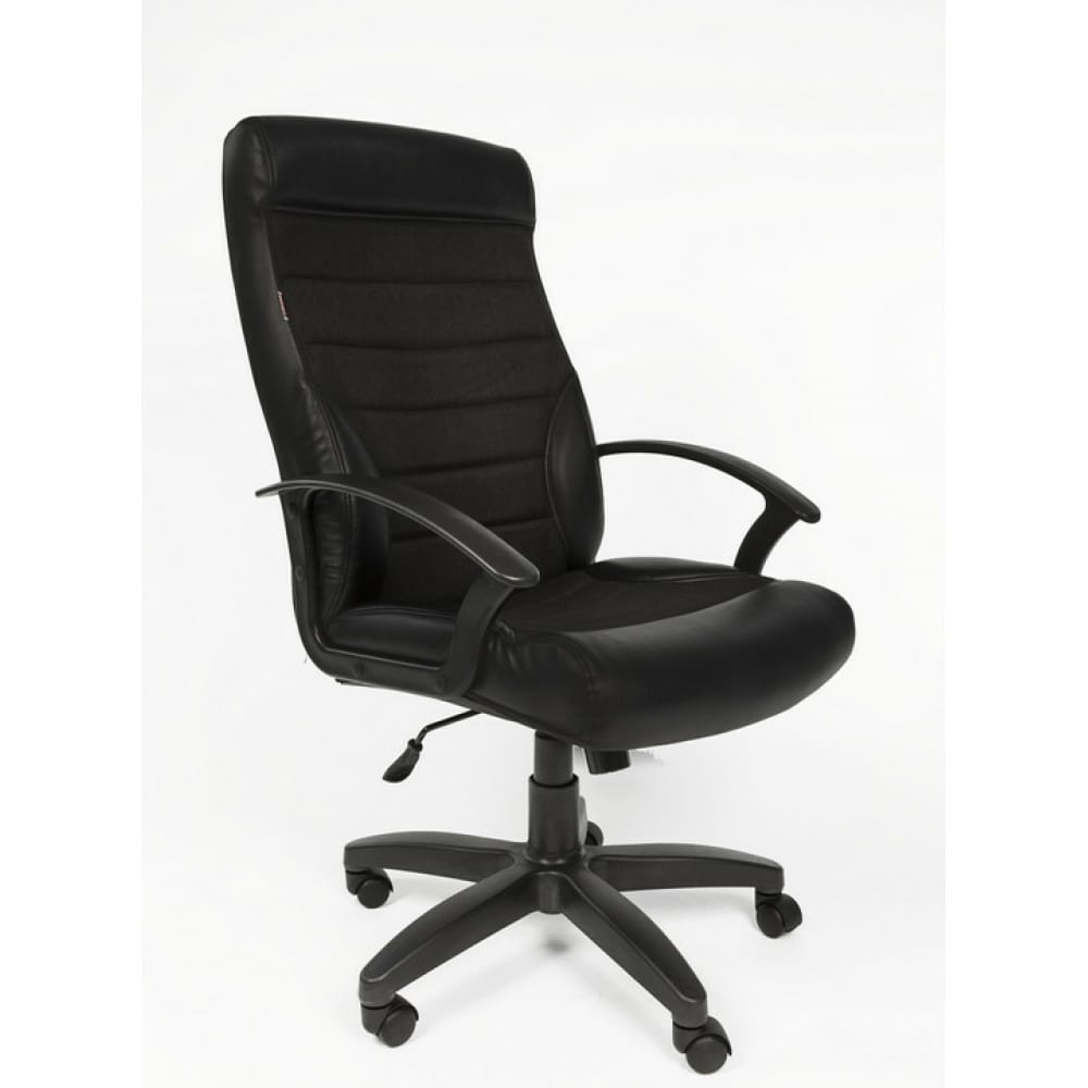 фото Кресло easy chair vtechair-639 tpu ткань кожзам, черный/черный, пластик 686732