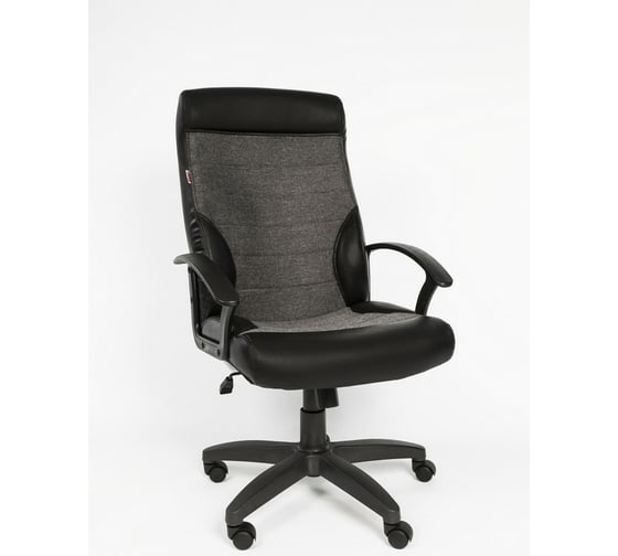 Изображение товара Кресло Easy Chair VTEChair-639 TPU ткань кожзам, серый/черный, пластик 686731