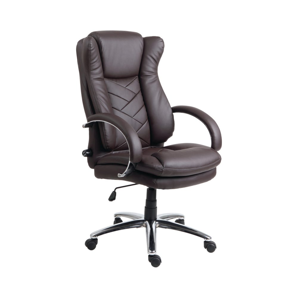 фото Кресло руководителя easy chair bndt echair-541 tl кожа коричневая, хром 342975