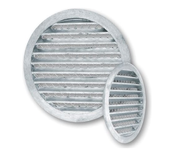 Изображение товара Решетка вентиляционная наружная круглая с мелкой антимоскитной сеткой диаметр 150 мм Fachmann 10.028