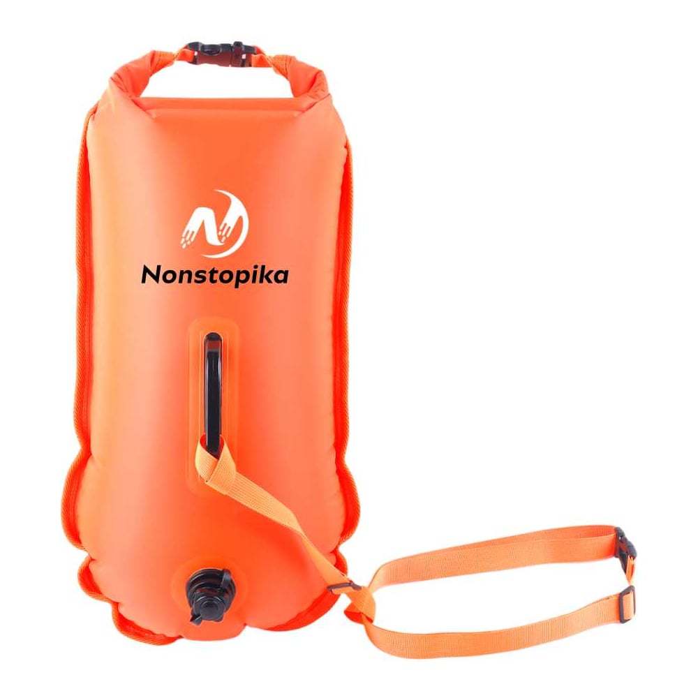 Изображение товара Буи для плавания Nonstopika 28 л оранжевый с креплением на пояс