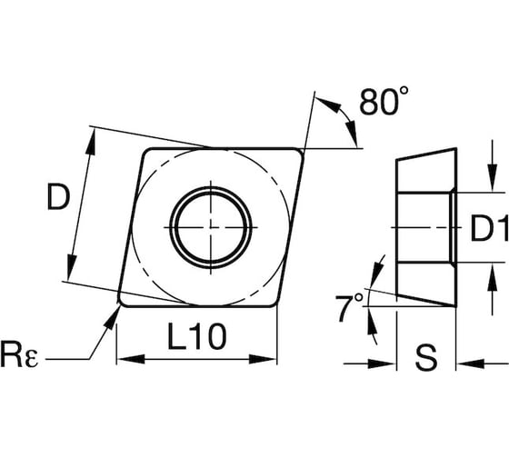 Изображение товара Пластина токарная CCMT09T304-SM NRG20M 10 шт NORGAU 020057129