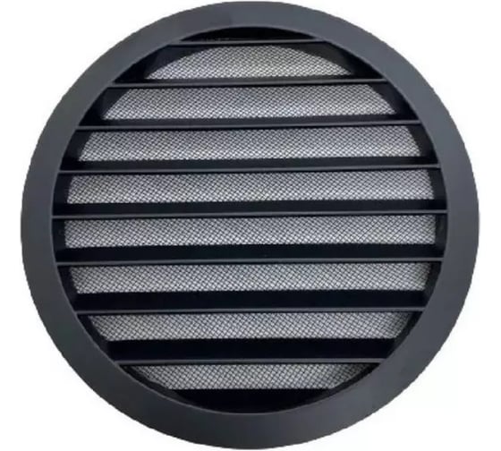 Изображение товара Наружная (уличная) алюминиевая решетка DSAV 150 мм, черная, с защитной антимоскитной сеткой DEC DSAV150B