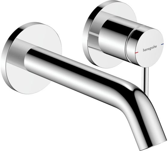 Изображение товара Смеситель для раковины Hansgrohe Tecturis S однорычажный, для скрытого монтажа, настенный, с изливом 16.5 см, хром 73350000
