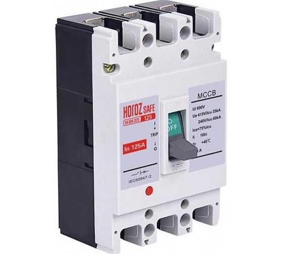 Изображение товара Автоматический выключатель Horoz Electric в формованном корпусе SAFE (MCCB 3P 160) 3P 160A 35kA 114-004-3160 HRZ01001535