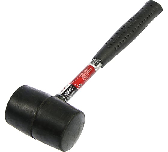 Изображение товара Киянка LOM металлическая обрезиненная рукоятка, черная резина, 300 г 1721813