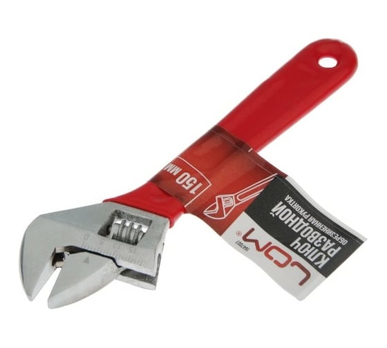 Изображение товара Разводной ключ LOM обрезиненная рукоятка, 150 мм 1647007