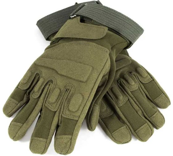 Изображение товара Перчатки треккинговые Следопыт TACTIC, с защитными накладками, зеленые, размер M PF-TG-10