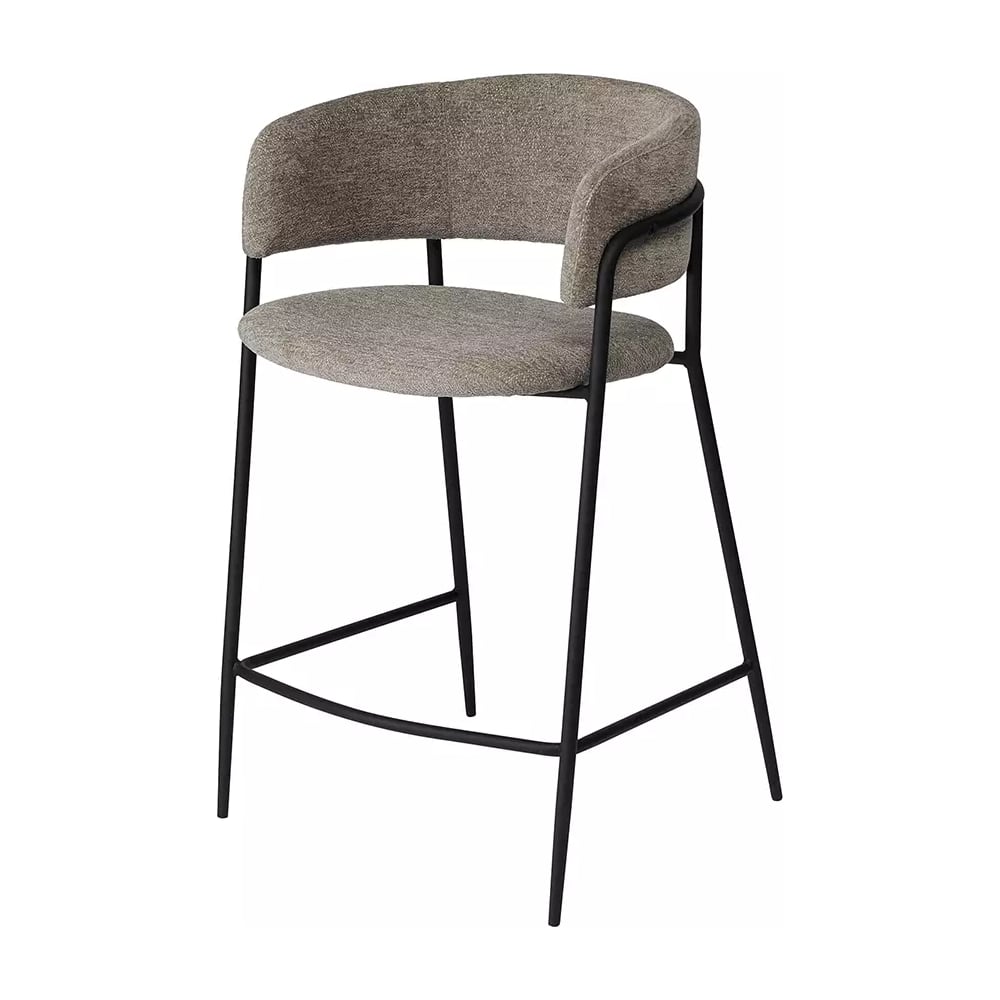 Изображение товара Стул полубарный Bergenson Bjorn Helning из шенилла капучино современный дизайн