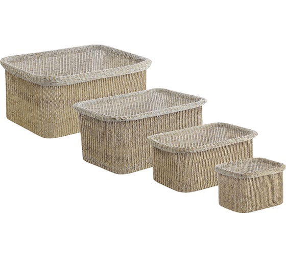 Изображение товара Набор корзин для хранения Bergenson Bjorn Sustainable collection 4 шт, бежевый BB0000674