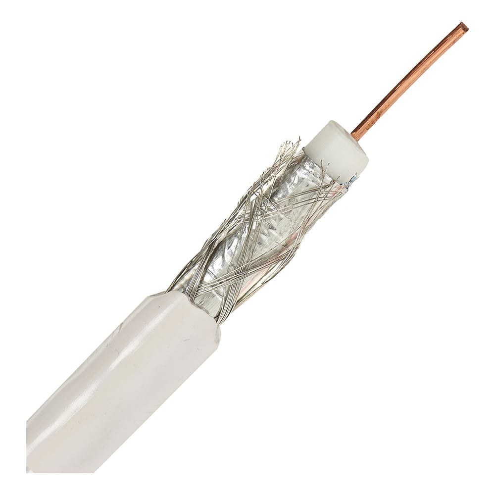 Изображение товара Коаксиальный кабель ELTROS RG-6 200м белый для интернета и телевидения