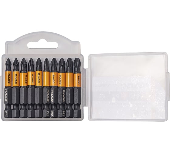 Изображение товара Набор бит магнитных S2, PH, PZ x 50 мм, 10 шт By VIRA RAGE 554191