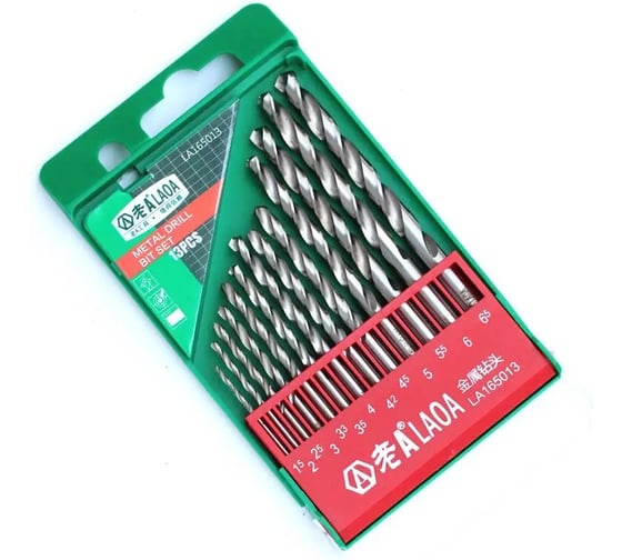 Изображение товара Набор сверл по металлу 13 шт, 1.5-6.5 мм LAOA LA165013