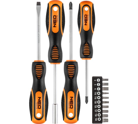 Изображение товара Набор отверток и бит NEO Tools 14 шт 04-196