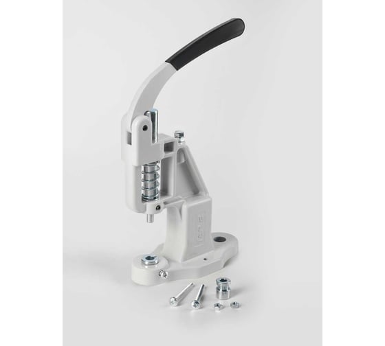 Изображение товара Пресс универсальный ручной для установки кнопок, джинсовых пуговиц, люверсов, холотнитенов Micron M-002 цветной, Светло-серый 688653