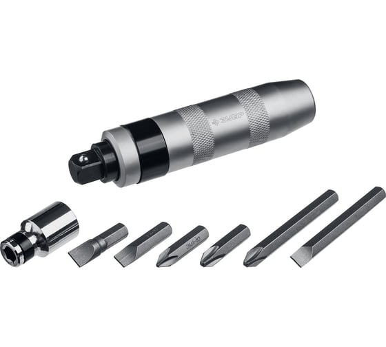 Изображение товара Ударно-поворотная отвертка ЗУБР Профессионал 8 предметов 2567