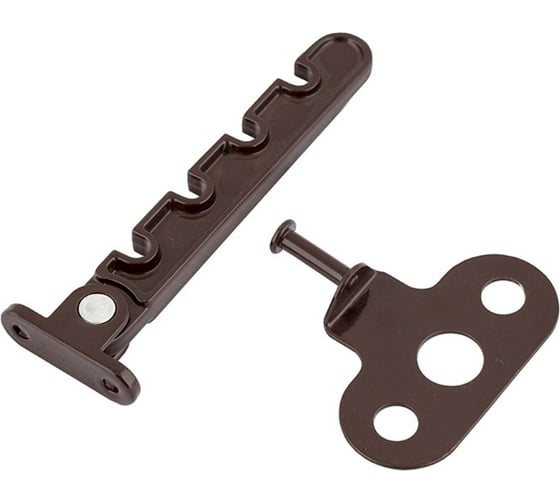 Изображение товара Ограничитель открывания Tech-Krep/Zitar 4-позиц с метал. держателем, коричневый 1 шт - пакет 152060