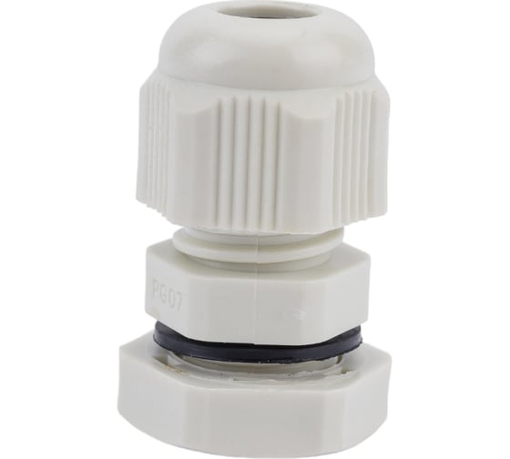 Изображение товара Кабельный зажим Экопласт IP65, внутренний D3, 5-6мм 100 шт PG7 41007