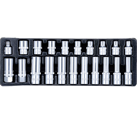 Изображение товара Набор торцевых головок 1/2" HONITON, 21 предмет IK-1401210B В0000000180598