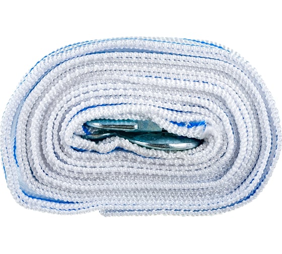 Изображение товара Буксировочный ленточный трос с крюками в пакете АВТОСТОП 10000 кг,  6м AB-10K