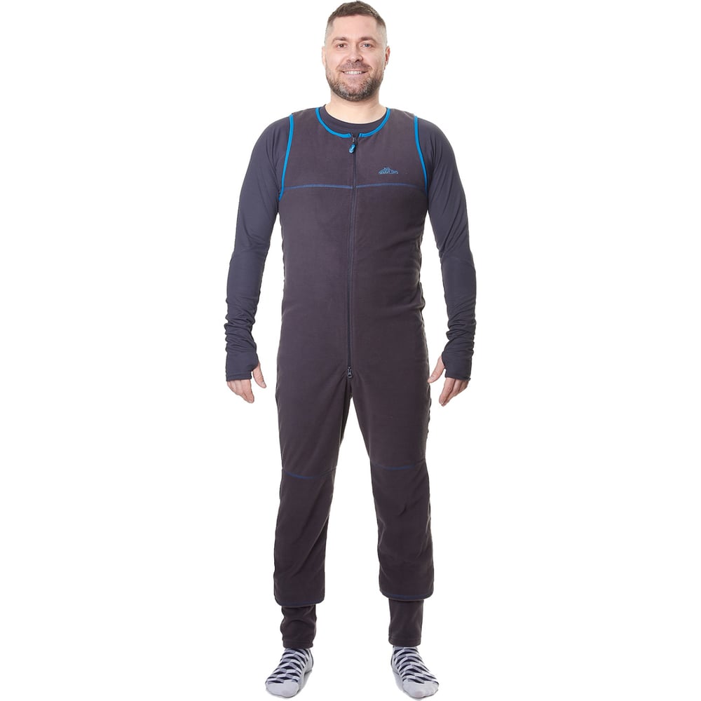 Изображение товара Флисовый комбинезон GRAYLING Торнио для взрослых мужской темный графит 44-46
