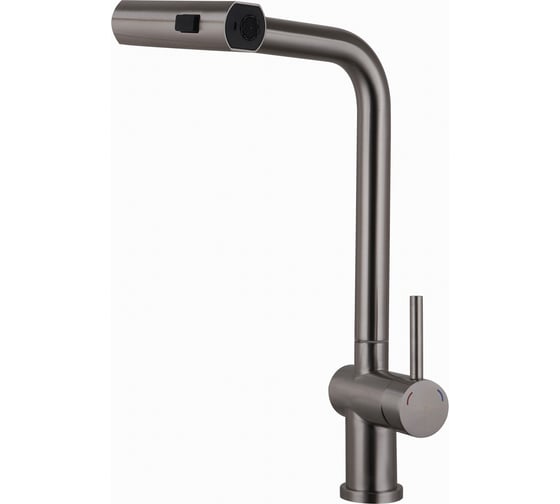 Изображение товара Смеситель для кухни Melodia della vita высокий, из нержавеющей стали с выдвижной лейкой 4в1 19818