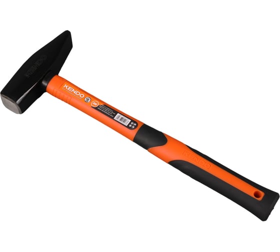 Изображение товара Слесарный молоток с фиберглассовой ручкой KENDO 800 гр 25207