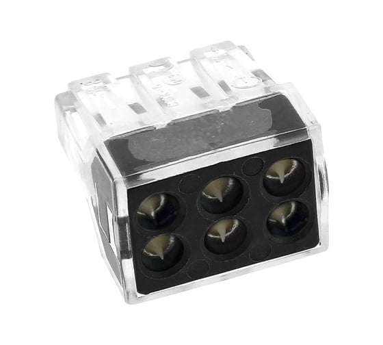 Изображение товара Строительно-монтажная клемма EKF PROxima СМК 773-106 6 отверстий, 1,0-2,5мм2, 4 шт plc-smk-106r