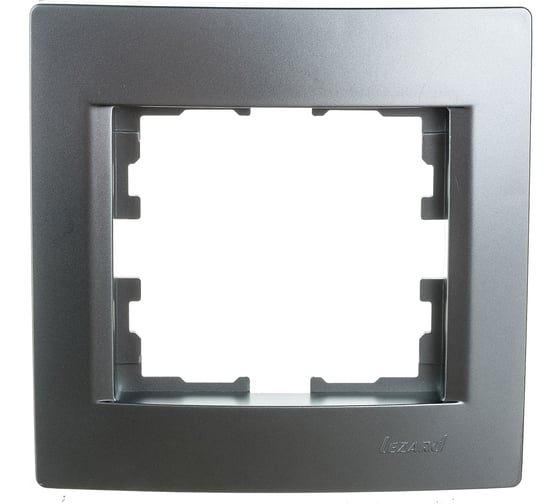 Изображение товара 1 местная горизонтальная рамка Lezard KARINA б/вст матовое серебро 707-4300-146