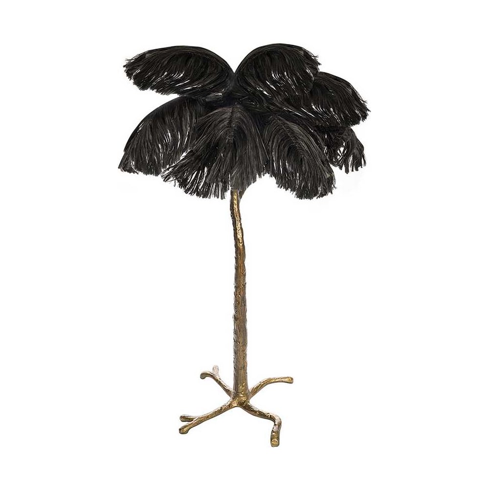 Изображение товара Стильный торшер Bergenson Bjorn Palm Beams 117 см декоративный с перьями
