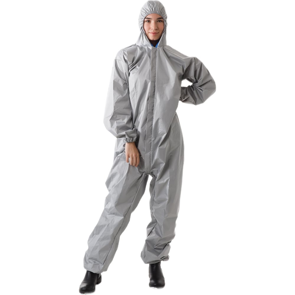 Изображение товара Защитный комбинезон GAOKSA Дюспо серый размер XL для защиты от жидкостей и загрязнений