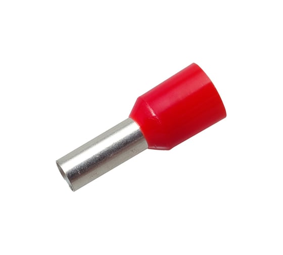 Изображение товара Штыревой втулочный изолированный наконечник REXANT F-12 мм 10 мм2 красный 100 шт 08-0831