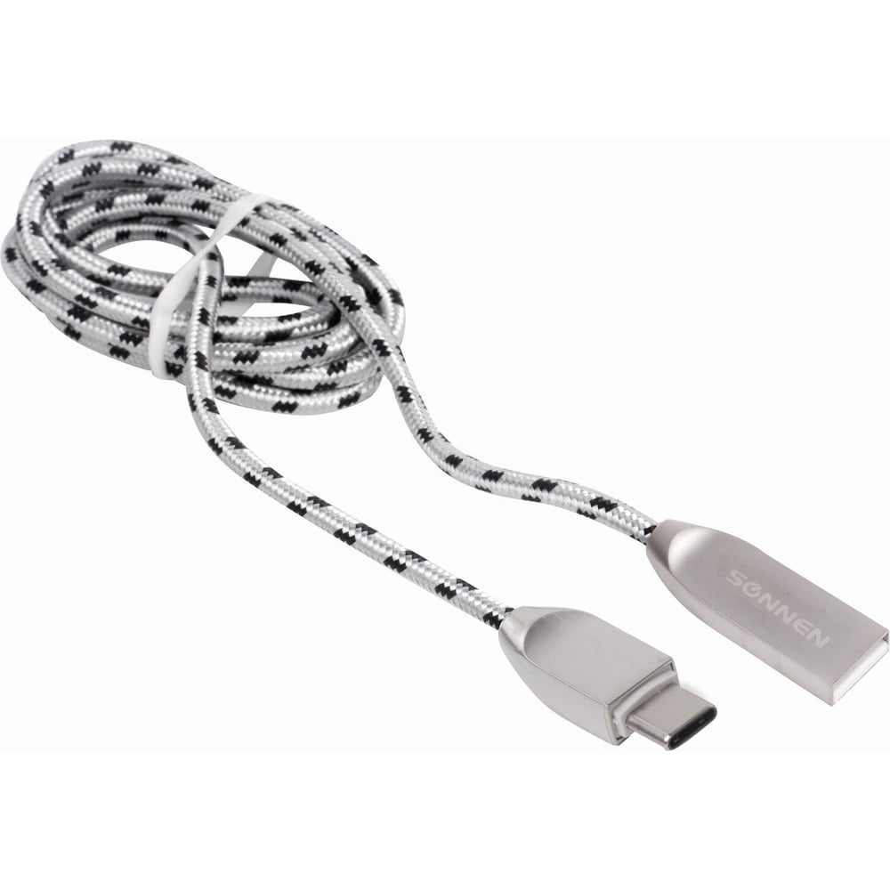 Изображение товара Кабель SONNEN USB 2.0-Type-C 1м Premium медь передача данных и быстрая зарядка 513127