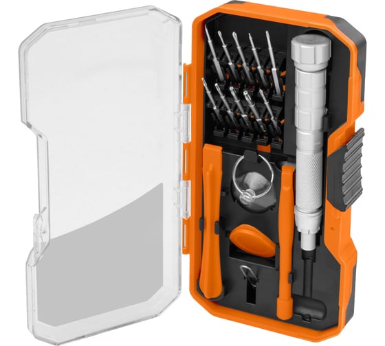 Изображение товара Набор TDM ELECTRIC отвертка с битами для мелкой электроники №1 15 предметов "Алмаз" SQ1019-0201