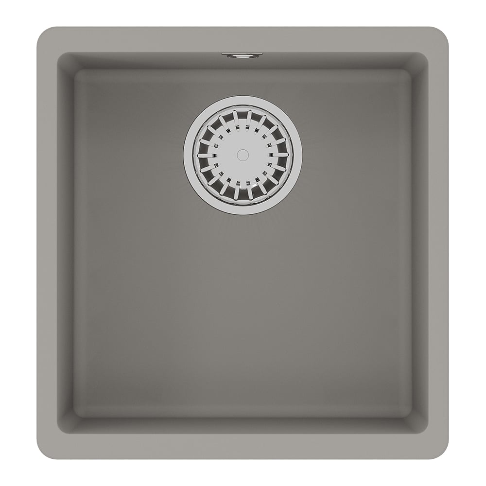 Изображение товара Кухонная мойка из кварцгранита Lemark SINARA 400-U цвет: грей комплектация: крепеж, сливная арматура с переливом в комплекте арт. 9910063