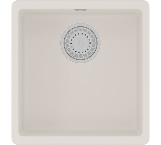 Изображение товара Кухонная мойка из кварцгранита Lemark SINARA 400-U цвет: жасмин комплектация: крепеж, сливная арматура с переливом в комплекте арт. 9910064