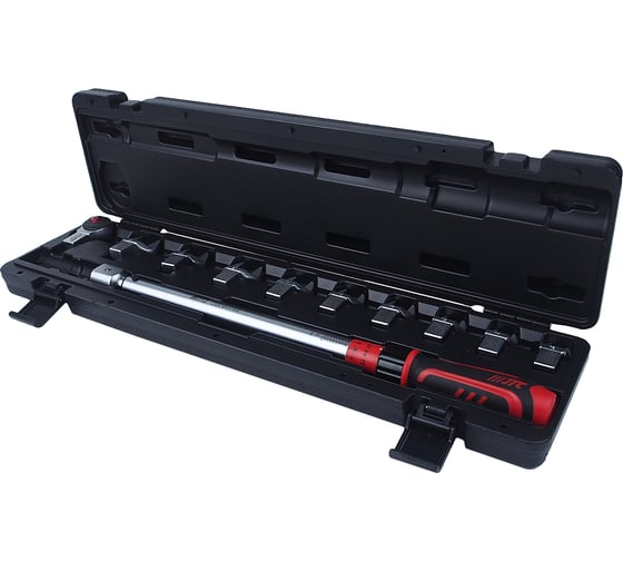 Изображение товара Динамометрический ключ JTC 14х18 с набором рожковых насадок 11 пр., диапазон 40-200 н/м 6835K JTC-6835K