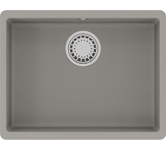 Изображение товара Кухонная мойка из кварцгранита Lemark SINARA 540-U цвет: грей комплектация: крепеж, сливная арматура с переливом в комплекте арт. 9910075