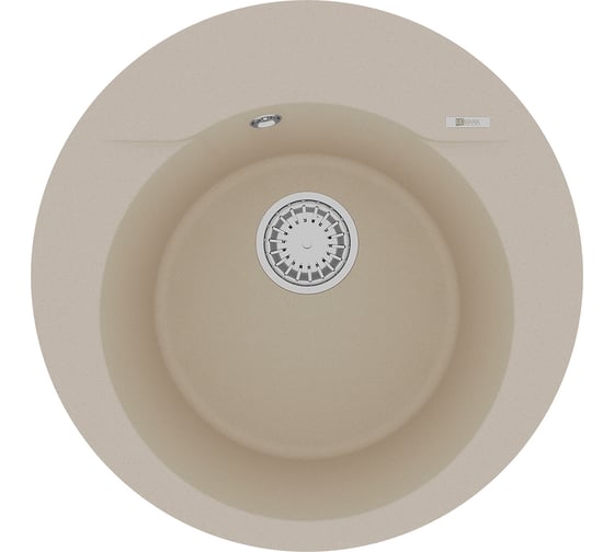 Изображение товара Кухонная мойка из кварцгранита Lemark SULA 550 цвет: бежевый комплектация: крепеж, сливная арматура с переливом в комплекте арт. 9910002