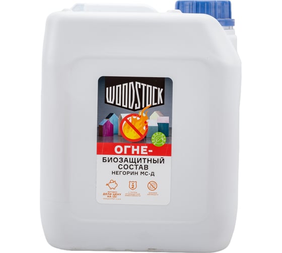 Изображение товара Огнебиозащита Woodstock НЕГОРИН-МС-Д концентрат 1:14,5 5 кг (77,5 кг готового состава) ТД000003768