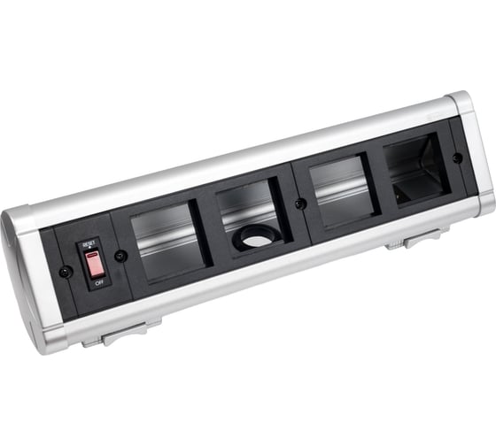 Изображение товара Настольный блок с выключателем нагрузки на 4 поста Экопласт для крепления к столу, IP20 70304