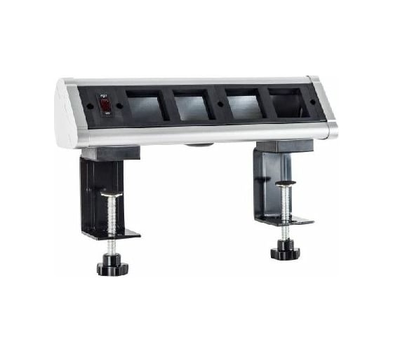 Изображение товара Настольный блок Экопласт с выключателем нагрузки на 4 поста, на струбцинах, IP20 70314