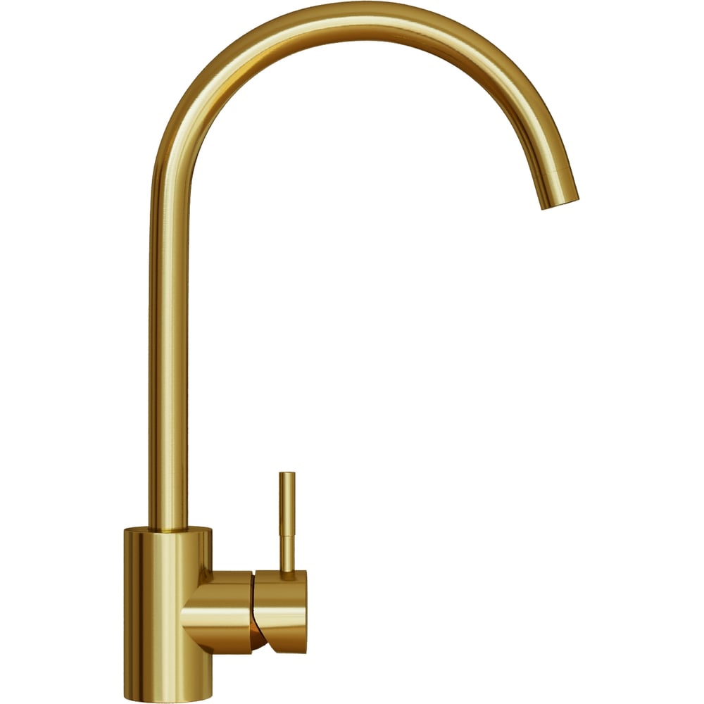 Изображение товара Современный золотой смеситель для кухни MIXLINE 35k MLSS-0303G с поворотным изливом